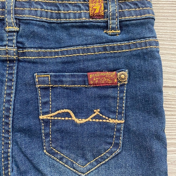 7 For All Mankind roll cuff jean denim shorts NEW - Picture 3 of 4
